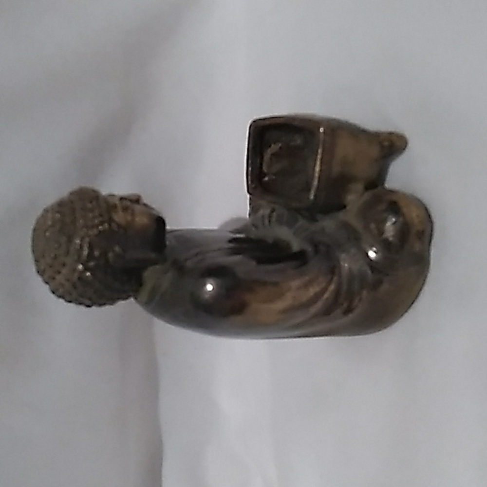 Vintage Bronze Buddha Spelter Burner Box (S1) - Picture 5 of 10